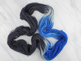 Butterfly Collection - BLUE MOON BUTTERFLY Hand-Dyed Yarn on Stained Glass Sock - Purple Lamb