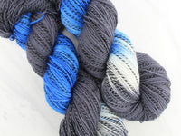 Butterfly Collection - BLUE MOON BUTTERFLY Hand-Dyed Yarn on Stained Glass Sock - Purple Lamb