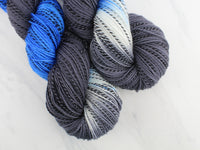 Butterfly Collection - BLUE MOON BUTTERFLY Hand-Dyed Yarn on Stained Glass Sock - Purple Lamb