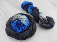 Butterfly Collection - BLUE MOON BUTTERFLY Hand-Dyed Yarn on Stained Glass Sock - Purple Lamb