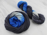 Butterfly Collection - BLUE MOON BUTTERFLY Hand-Dyed Yarn on Stained Glass Sock - Purple Lamb