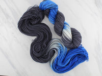Butterfly Collection - BLUE MOON BUTTERFLY Hand-Dyed Yarn on Stained Glass Sock - Purple Lamb