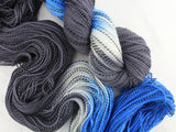 Butterfly Collection - BLUE MOON BUTTERFLY Hand-Dyed Yarn on Stained Glass Sock - Purple Lamb
