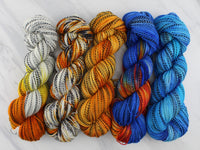 Butterfly Collection - PERIANDER METALMARK BUTTERFLY Hand-Dyed Yarn on Stained Glass Sock - Purple Lamb