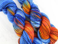 Butterfly Collection - PERIANDER METALMARK BUTTERFLY Hand-Dyed Yarn on Stained Glass Sock - Purple Lamb