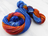 Butterfly Collection - PERIANDER METALMARK BUTTERFLY Hand-Dyed Yarn on Stained Glass Sock - Purple Lamb