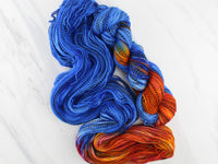 Butterfly Collection - PERIANDER METALMARK BUTTERFLY Hand-Dyed Yarn on Stained Glass Sock - Purple Lamb