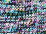 CRAB NEBULA Hand-Dyed Yarn on Squiggle Sock - Purple Lamb