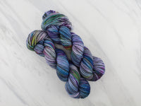 CRAB NEBULA Hand-Dyed Yarn on Stained Glass Sock - Purple Lamb