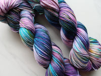 CRAB NEBULA Hand-Dyed Yarn on Sock Perfection - Purple Lamb