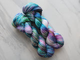 CRAB NEBULA Hand-Dyed Yarn on So Silky Sock - Purple Lamb