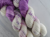 CROCUSES IN SNOW Hand-Dyed Yarn on So Silky Sock - Assigned Pooling Colorway