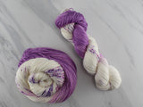 CROCUSES IN SNOW Hand-Dyed Yarn on So Silky Sock - Assigned Pooling Colorway