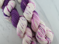 CROCUSES IN SNOW Indie-Dyed Yarn on Sock Perfection - Assigned Pooling Colorway
