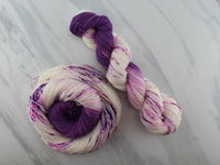 CROCUSES IN SNOW Indie-Dyed Yarn on Sock Perfection - Assigned Pooling Colorway