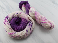 CROCUSES IN SNOW Indie-Dyed Yarn on Sock Perfection - Assigned Pooling Colorway