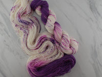 CROCUSES IN SNOW Indie-Dyed Yarn on Sock Perfection - Assigned Pooling Colorway