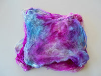 Undyed Silk Hankies/Mawata - Purple Lamb