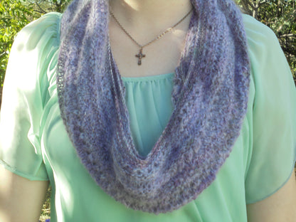 KNIT AND CHAT INFINITY SCARF KIT - Paris - Purple Lamb
