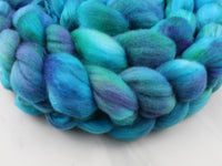 DREAMS OF THE SEA Hand-Dyed Merino/Silk Top - Purple Lamb