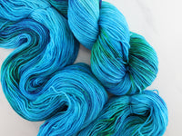 DREAMS OF THE SEA Hand-Dyed Yarn on Sock Perfection