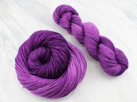 EGGPLANT Hand-Dyed Yarn on Squoosh DK - Purple Lamb