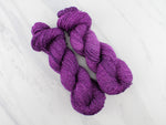 EGGPLANT Indie-Dyed Yarn on Sparkly Merino Sock Yarn - Purple Lamb