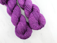 EGGPLANT Indie-Dyed Yarn on Sparkly Merino Sock Yarn - Purple Lamb