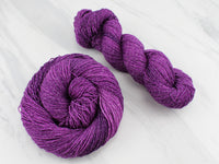 EGGPLANT Indie-Dyed Yarn on Sparkly Merino Sock Yarn - Purple Lamb