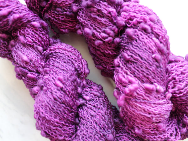 EGGPLANT Indie-Dyed Yarn on Squiggle Sock - Purple Lamb