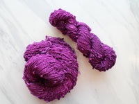 EGGPLANT Indie-Dyed Yarn on Squiggle Sock - Purple Lamb