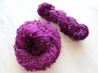 EGGPLANT Indie-Dyed Yarn on Squiggle Sock - Purple Lamb