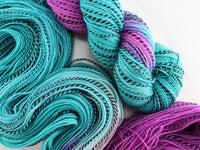 EMERALD AND AMETHYST on Stained Glass Sock - Assigned Pooling Colorway