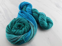 EMERALD AND TURQUOISE on Stained Glass Sock - Assigned Pooling Colorway