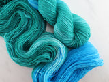 EMERALD AND TURQUOISE on Sock Perfection - Assigned Pooling Colorway