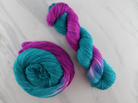 EMERALD AND AMETHYST on Sock Perfection - Assigned Pooling Colorway