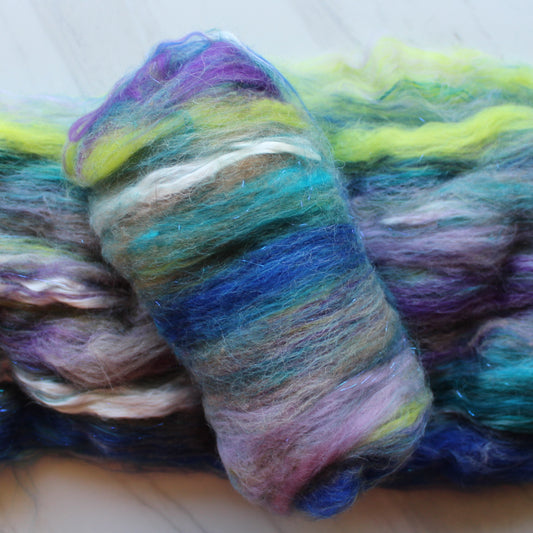 FAR HORIZONS Art Batts to Spin and Felt - Purple Lamb