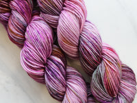 FIELD OF LAVENDER Hand-Dyed Yarn on Squoosh DK - Purple Lamb