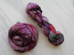 FIELD OF LAVENDER Hand-Dyed Yarn on Sparkly Merino Sock - Purple Lamb