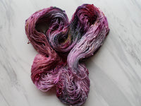 FIELD OF LAVENDER Hand-Dyed Yarn on Squiggle Sock - Purple Lamb