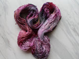 FIELD OF LAVENDER Hand-Dyed Yarn on Squiggle Sock - Purple Lamb