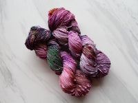 FIELD OF LAVENDER Hand-Dyed Yarn on Squiggle Sock - Purple Lamb