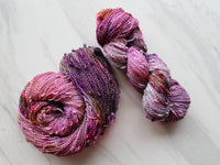FIELD OF LAVENDER Hand-Dyed Yarn on Squiggle Sock - Purple Lamb