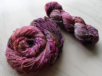 FIELD OF LAVENDER Hand-Dyed Yarn on Squiggle Sock - Purple Lamb