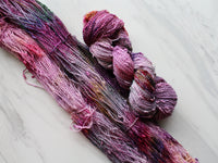 FIELD OF LAVENDER Hand-Dyed Yarn on Squiggle Sock - Purple Lamb
