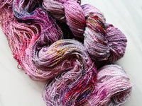FIELD OF LAVENDER Hand-Dyed Yarn on Squiggle Sock - Purple Lamb