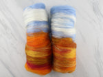 FIRE AND ICE Art Batts to Spin and Felt