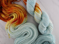 FIRE AND ICE Indie-Dyed Yarn on Squoosh DK - Assigned Pooling