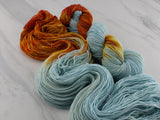 FIRE AND ICE on Sparkly Merino Sock - Assigned Pooling Colorway