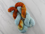 FIRE AND ICE on Sparkly Merino Sock - Assigned Pooling Colorway